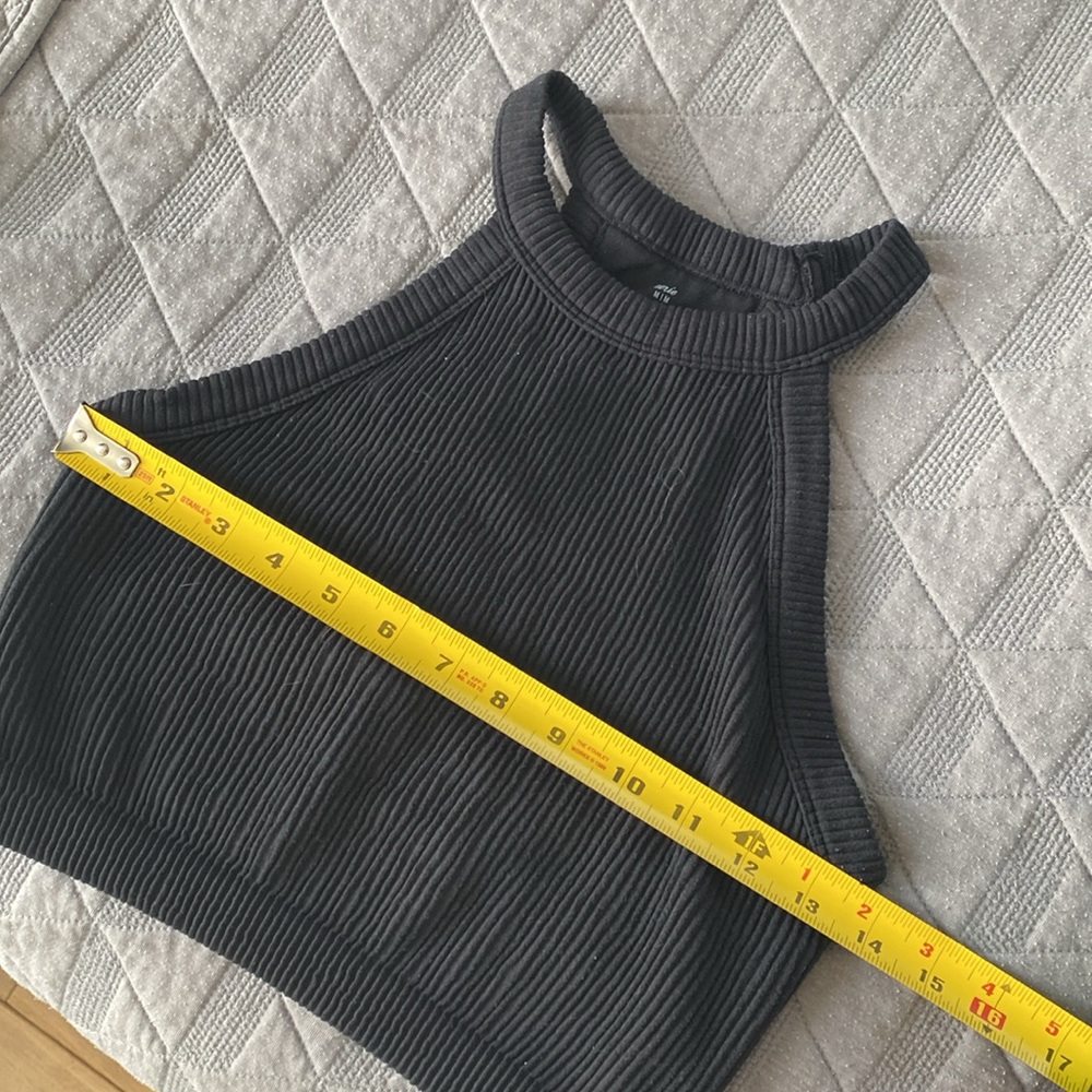 Aerie Black Ribbed Tank Top - Picture 5 of 5